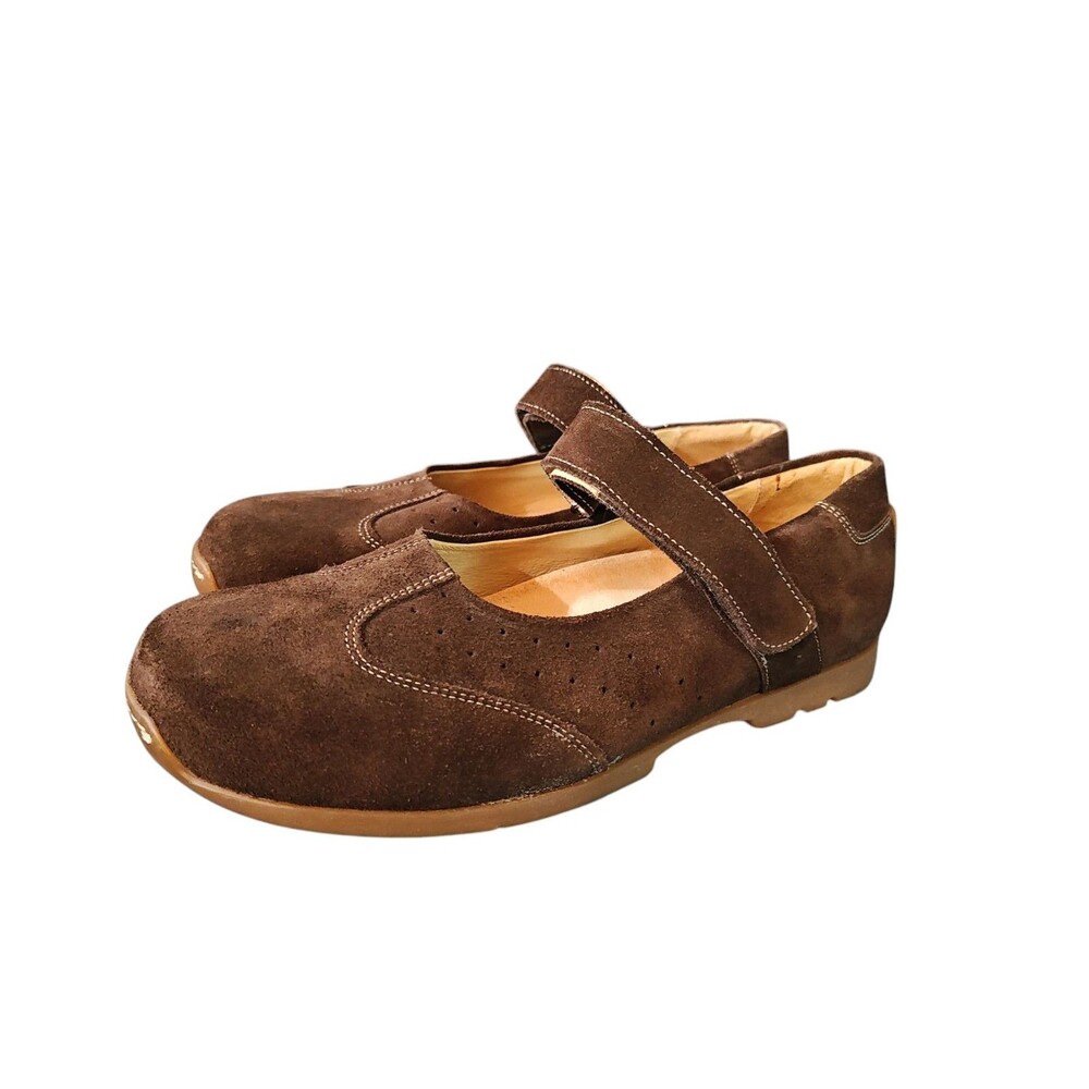 Birkenstock Brown Suede Mary Jane Flats